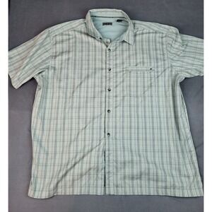 REI Co-Op Shirt Men XXL Green Lightweight Stretch Performance Outdoor Camp Shirt
